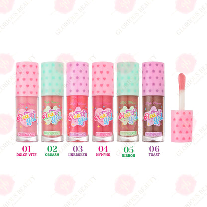 Honey Heart Sparkle Lip Gloss - 24PCS