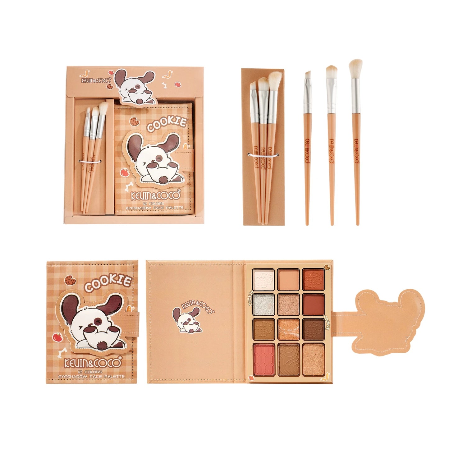 Cookie Eyeshadow Palette + Brushes