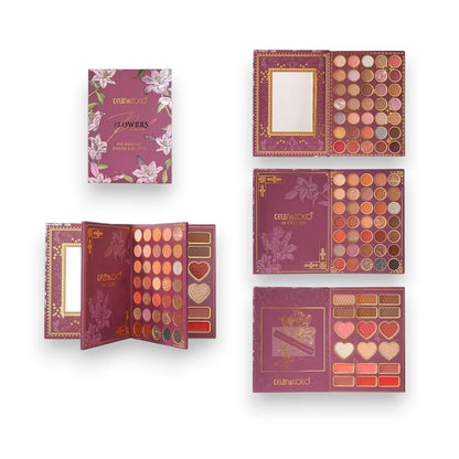 Pink Flowers Book Eyeshadow Palette Display - 6PCS