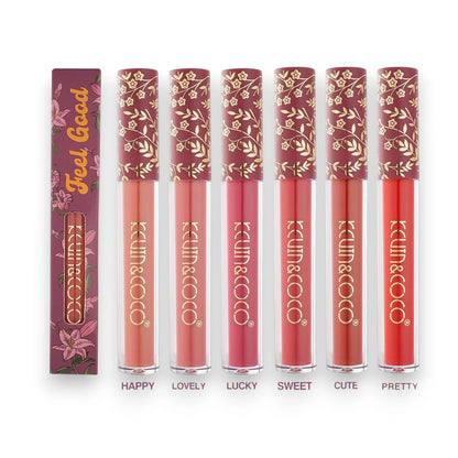 Pink Flowers Non Stick Cup Lip Gloss - 24PCS