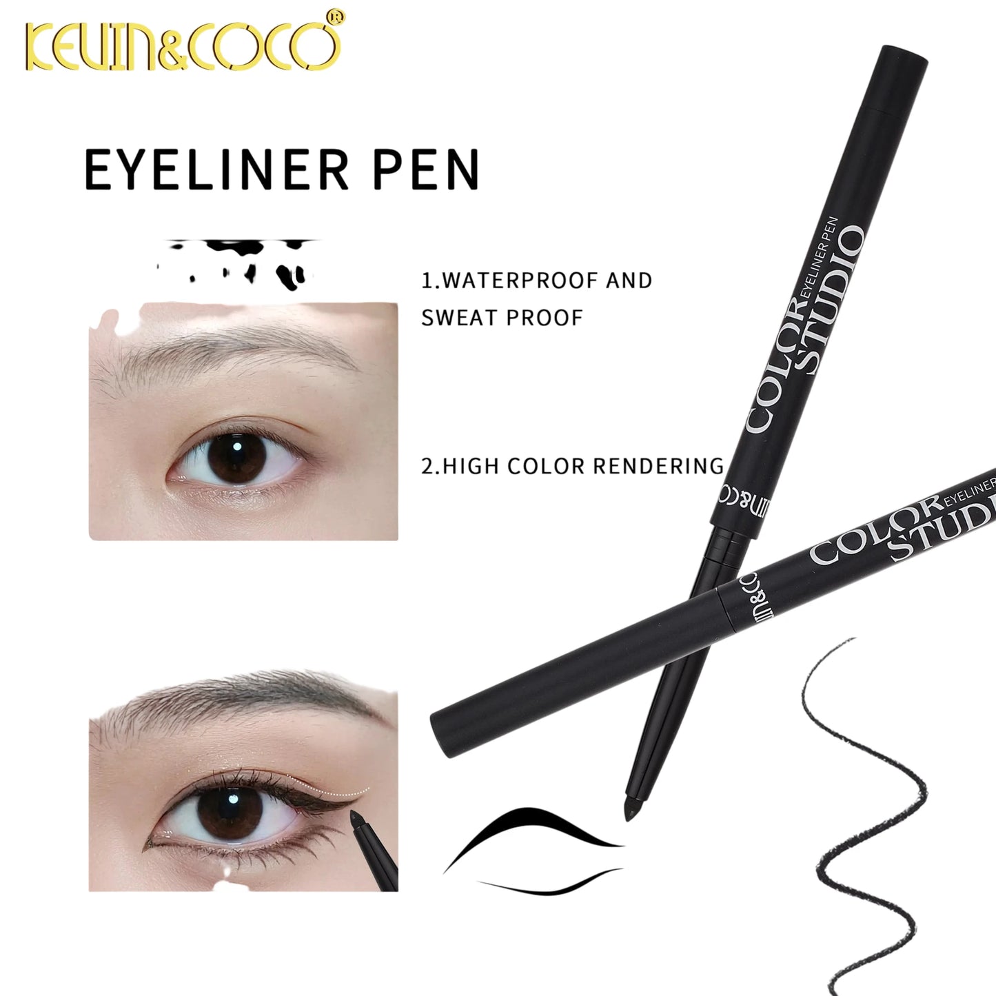 High Pigment Color Studio Eyeliner Pen - 36PCS