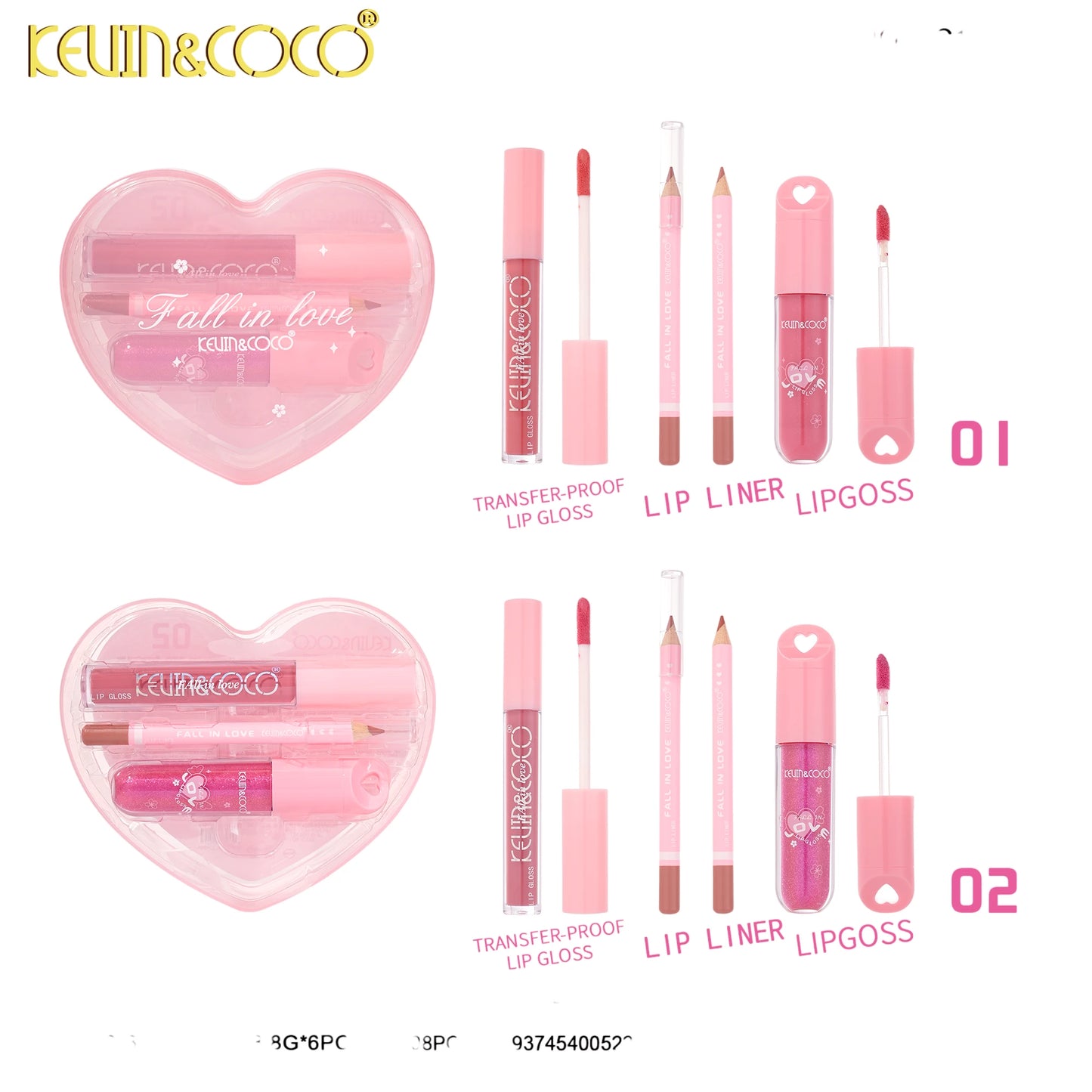 Fall In Love Lip Kit - 6PCS