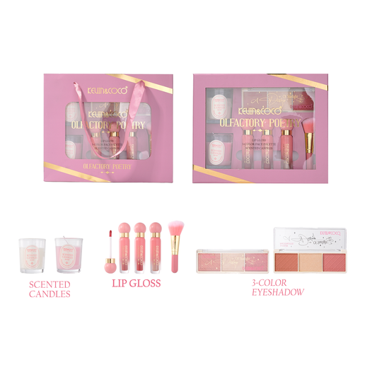 Olfactory Poetry Candles, Lip Gloss & Eyeshadow Set by Kevin & Coco
