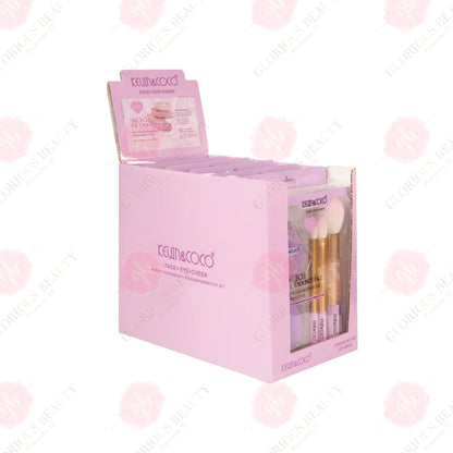 Phantom Violet Light Flow Makeup Brush Set - 6PCS