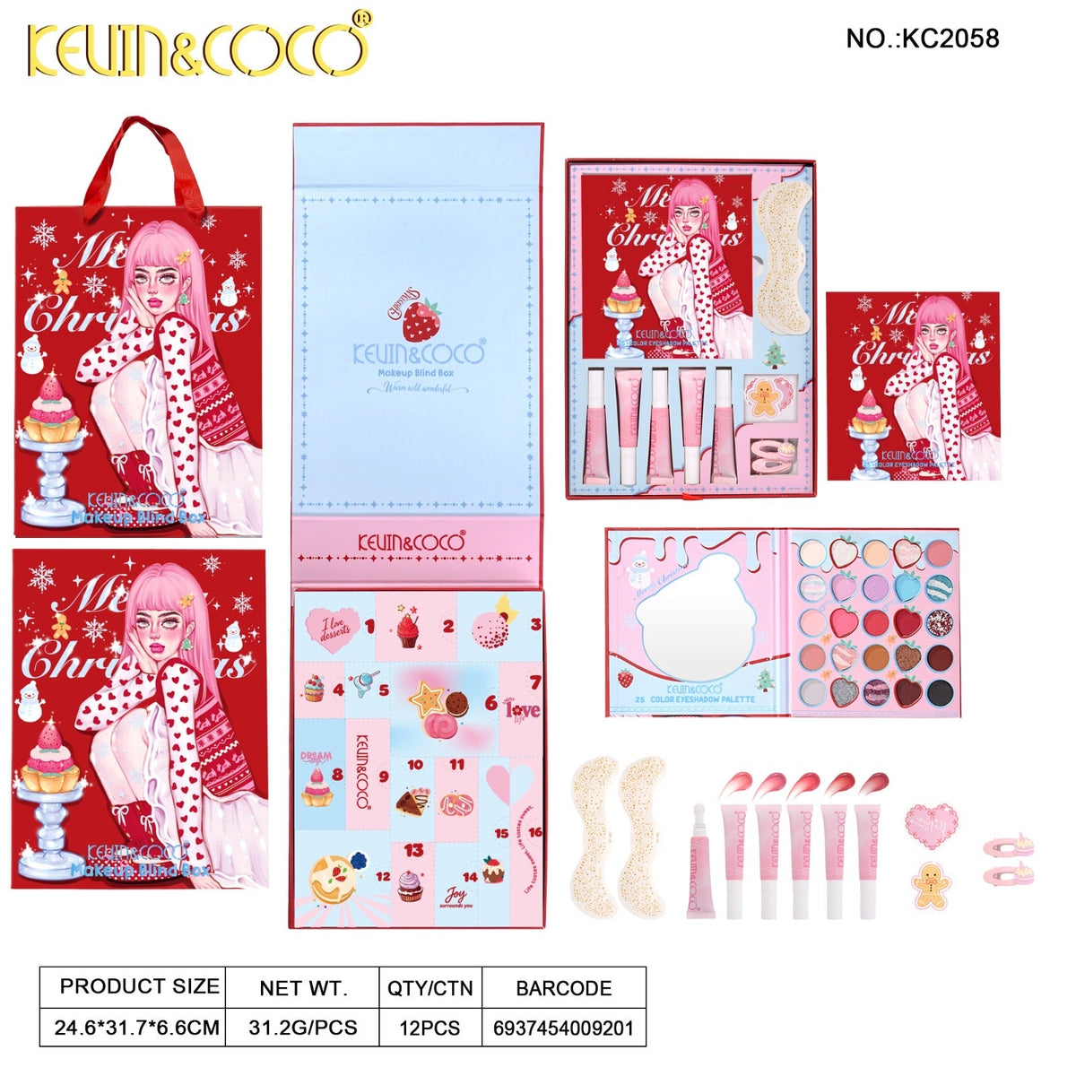 Merry Christmas Red Advent Calendar