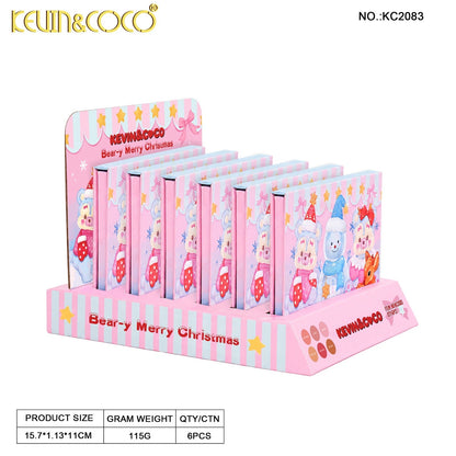 Bear-y Merry Christmas Blush Palette - 6PCS