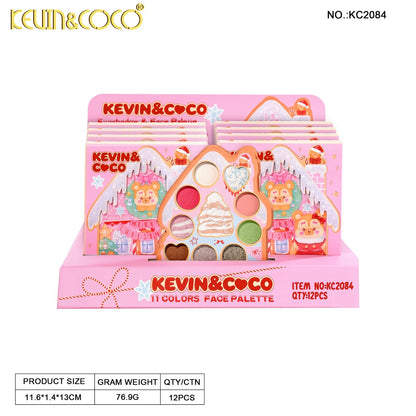 Holiday Gingerbread House Eyeshadow Palette - 12PCS