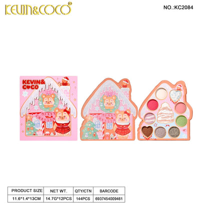 Holiday Gingerbread House Eyeshadow Palette - 12PCS