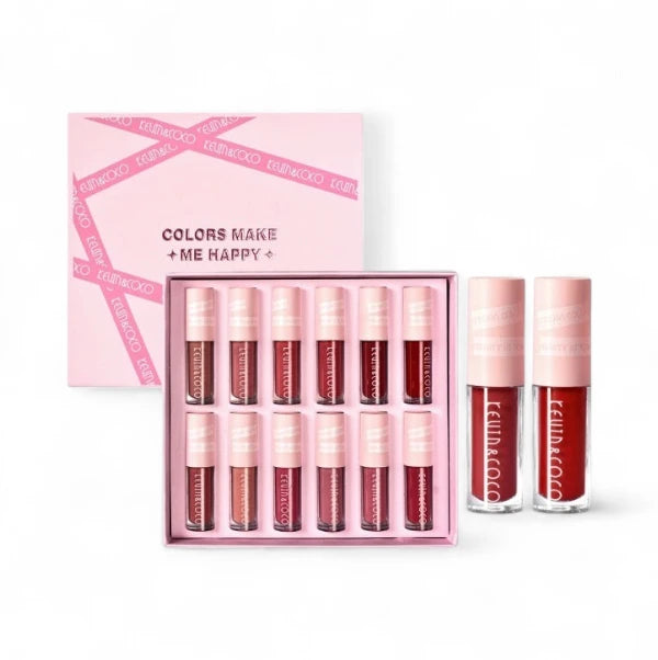 Colors Make Me Happy 12PC Matte Lip Gloss - 12PCS