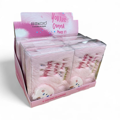 You Are Gonna Make It Pink Bunny Blush Palette - 6PCS