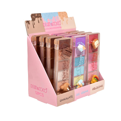 6-Color Foodie Fun Eyeshadow Palette - 12PCS