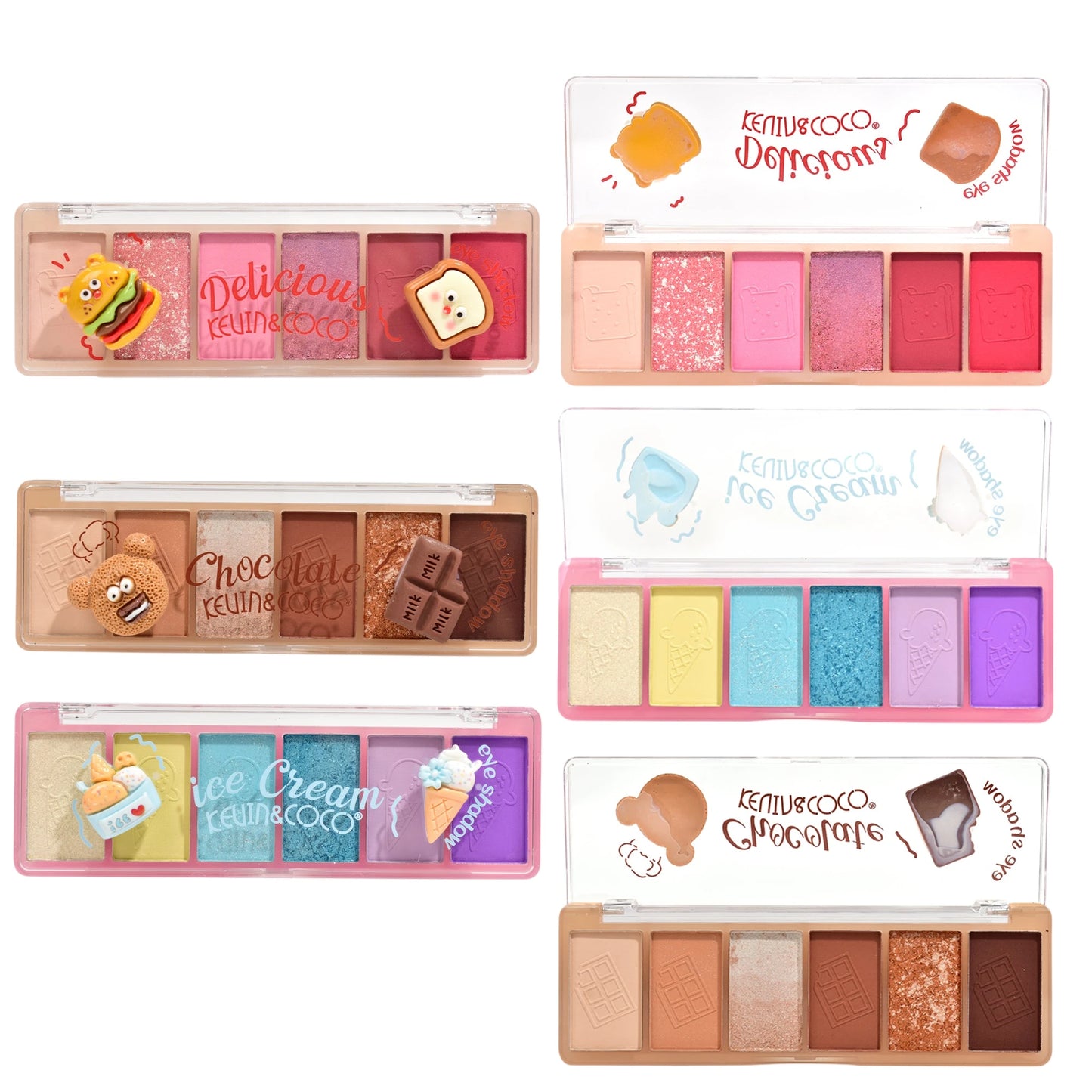 6-Color Foodie Fun Eyeshadow Palette - 12PCS