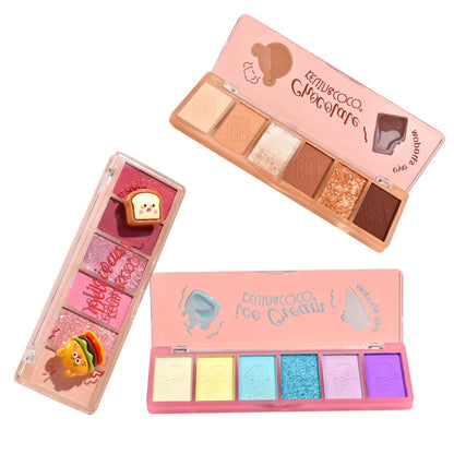 6-Color Foodie Fun Eyeshadow Palette - 12PCS