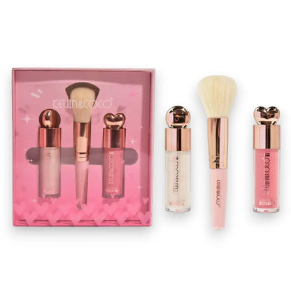 Highlight + Blush + Brush Set KC01 6PCS x 1 Display
