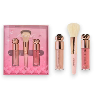 Highlight + Blush + Brush Set KC03 6PCS x 1 Display