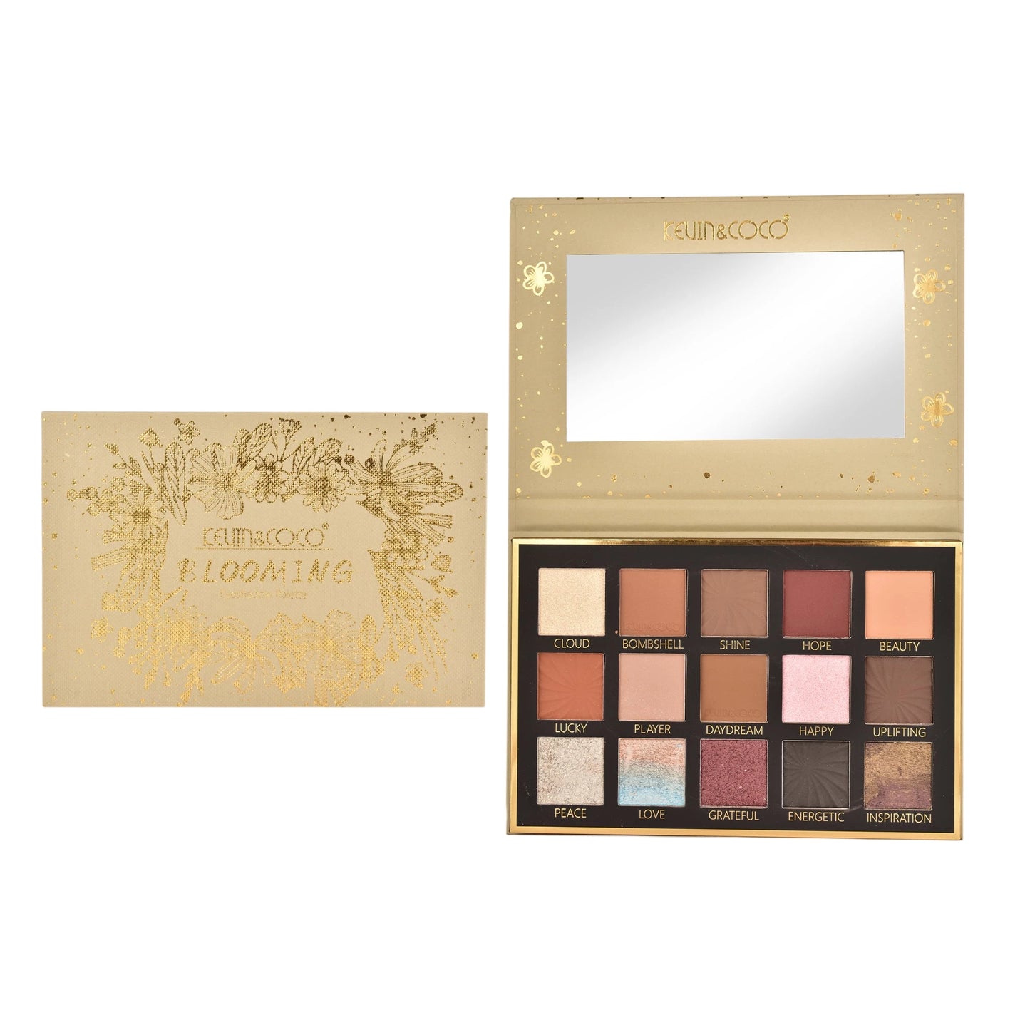 Blooming 15-Color Eyeshadow Palette - 6PCS