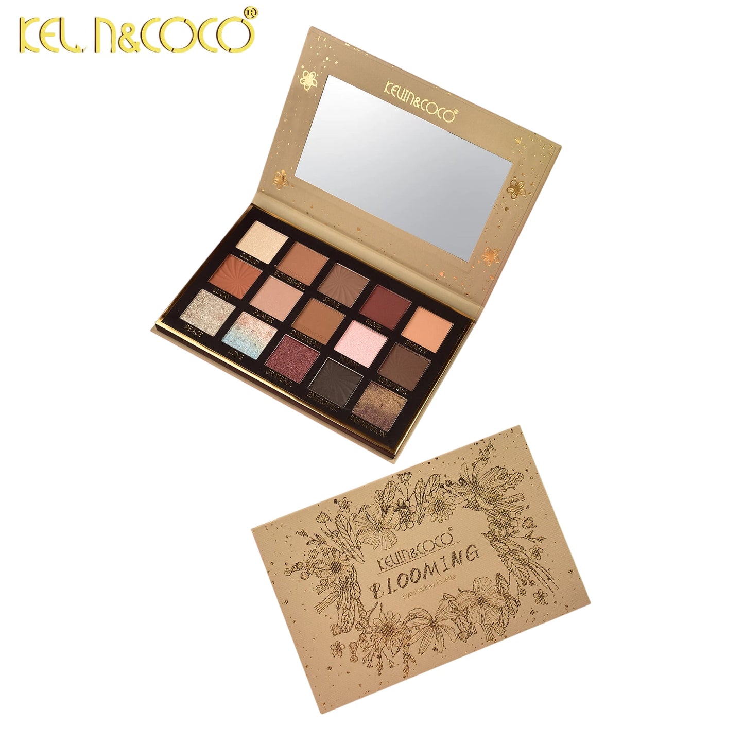 Blooming 15-Color Eyeshadow Palette - 6PCS