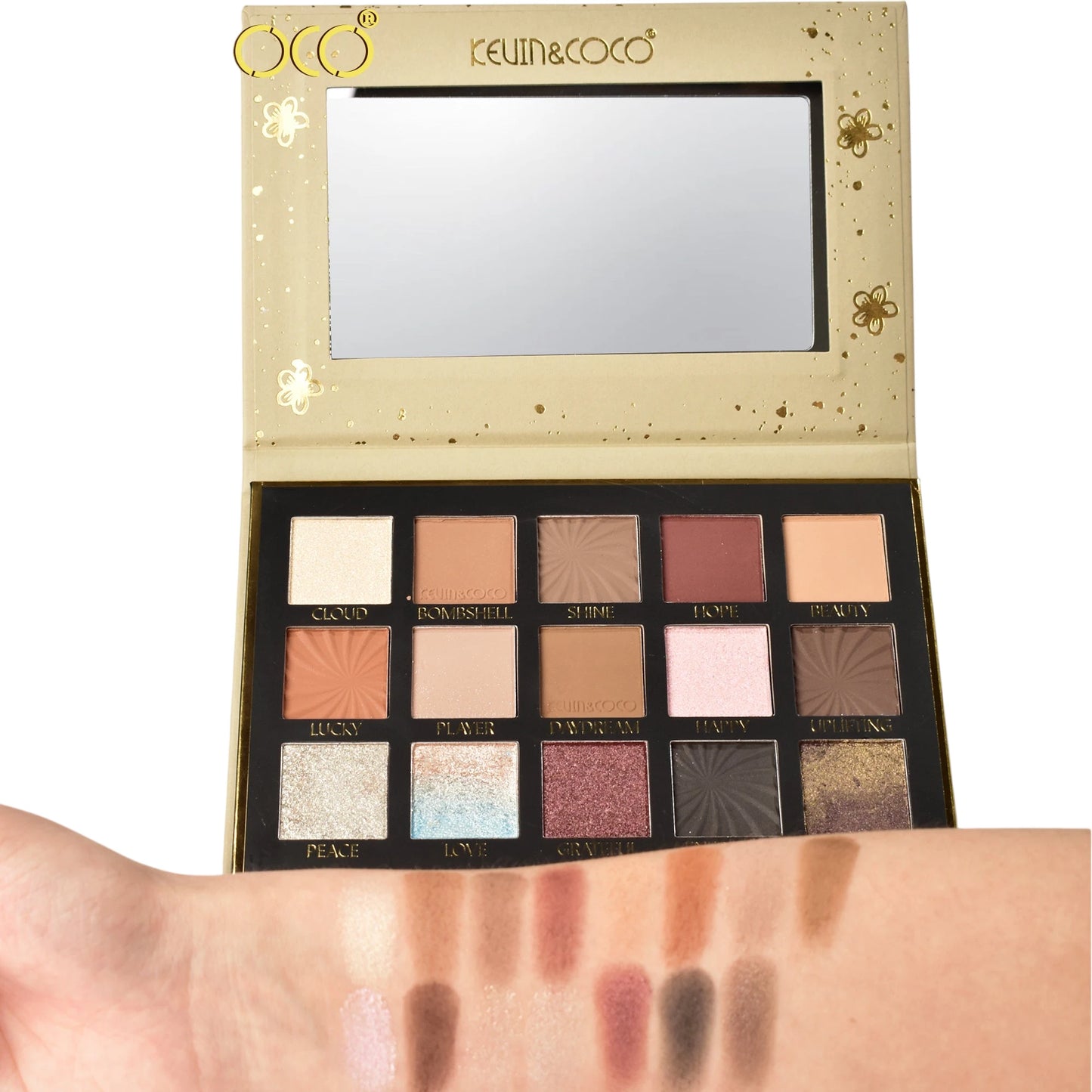 Blooming 15-Color Eyeshadow Palette - 6PCS