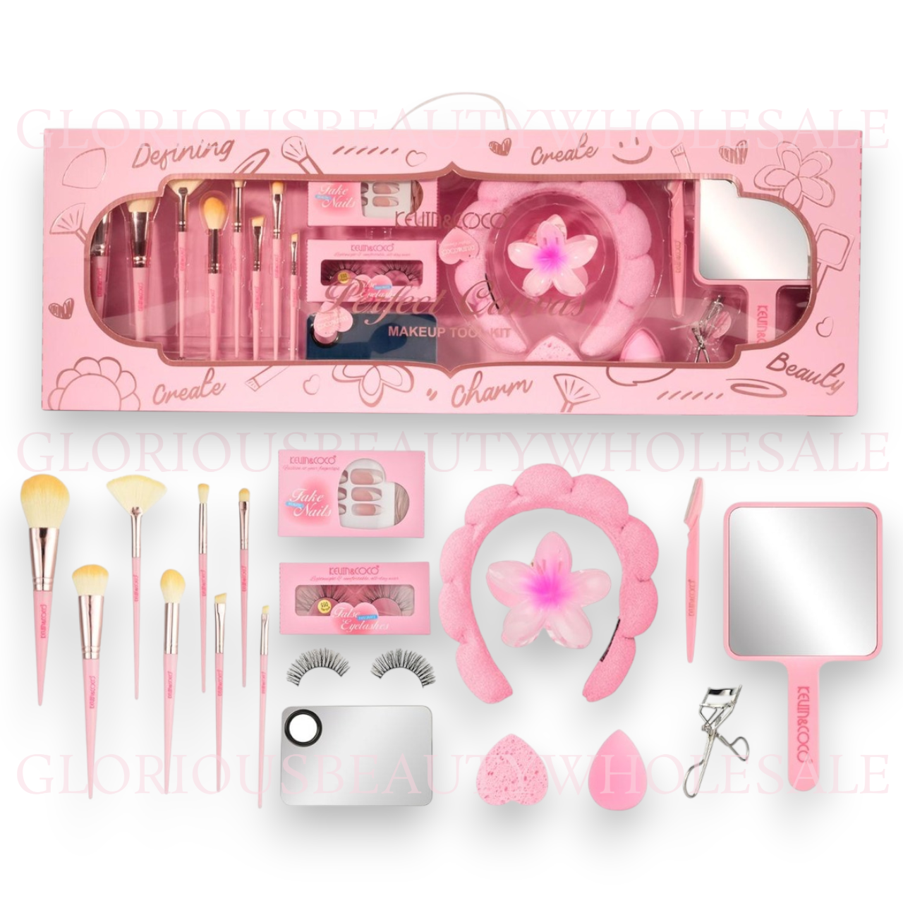 Makeup Tool Kit Pink