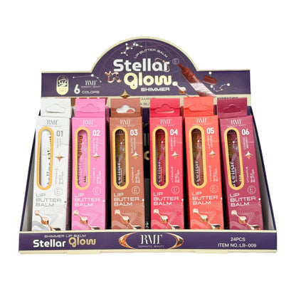 Stellar Glow - Shimmer Lip Butter Balm - 24PCS