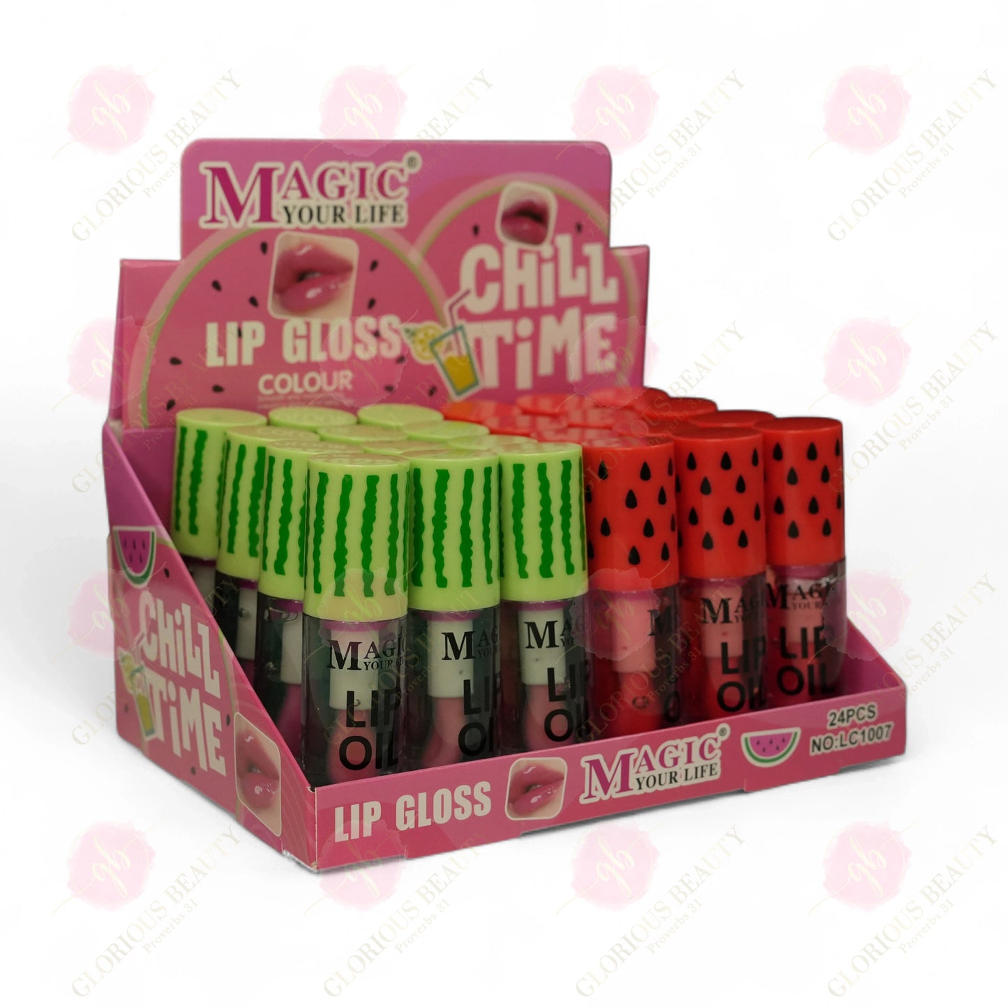 Lip Gloss Chill Time (Watermelon) - 24PCS