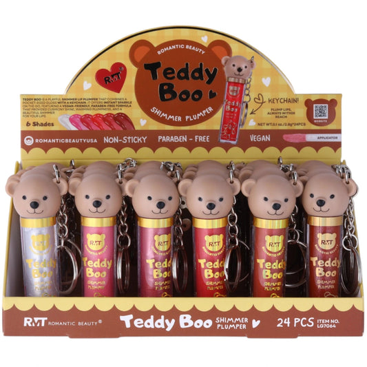 Teddy Boo Shimmer Plumper Keychain by Romantic Beauty