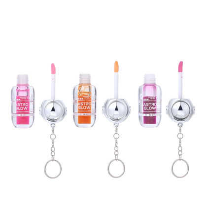 Astro Glow Shimmer Lip Oil Keychain - 12PCS