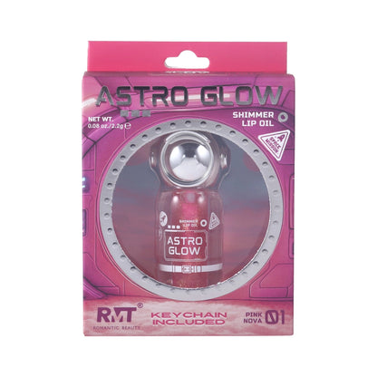 Astro Glow Shimmer Lip Oil Keychain - 12PCS