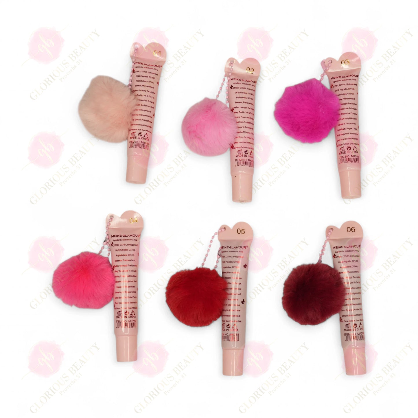 Cherry Love Makeup Lip Gloss - 24PCS