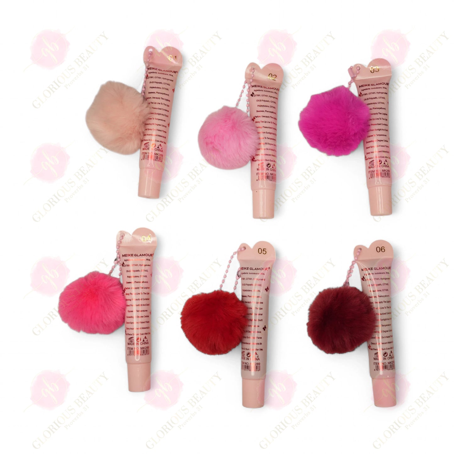 Cherry Love Makeup Lip Gloss - 24PCS