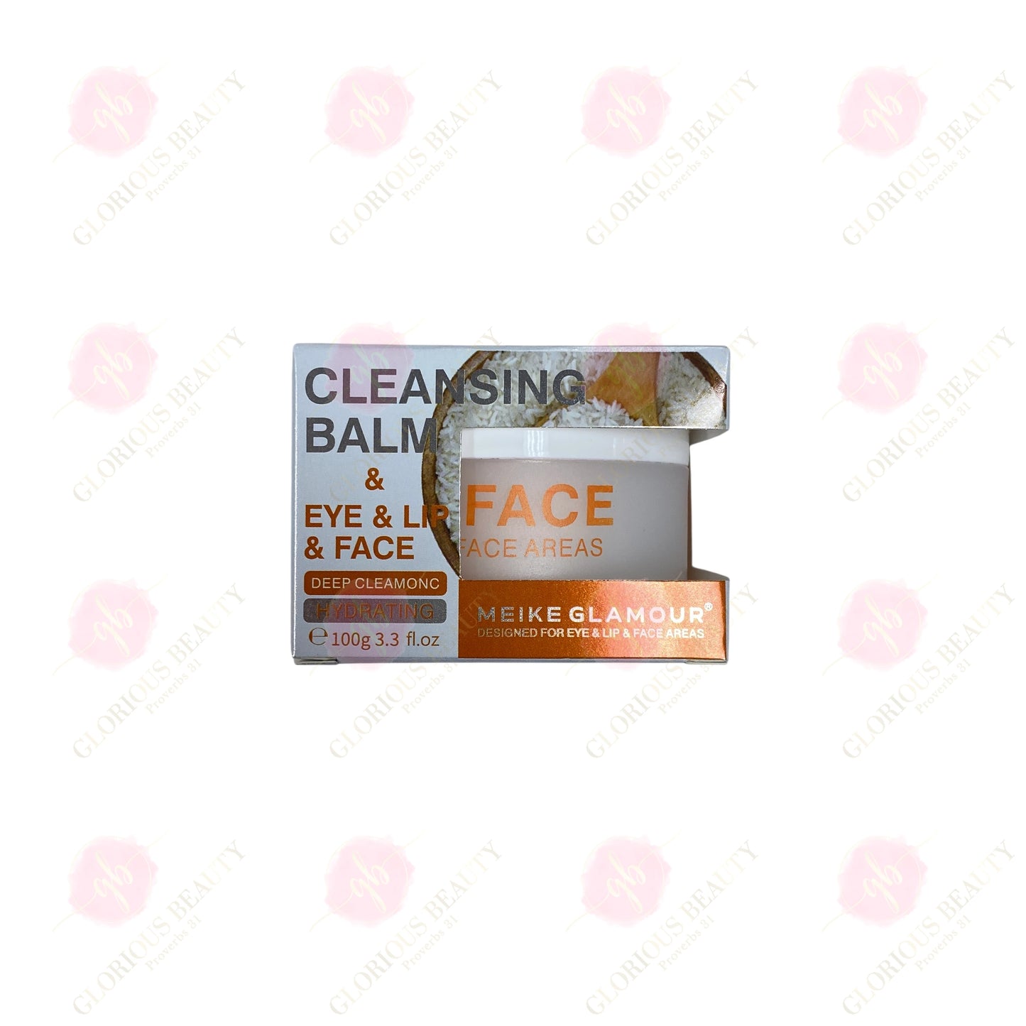 Cleansing Balm Eye & Lip & Face — Deep Cleansing Hydrating (Coconut/Rice) - 12PCS