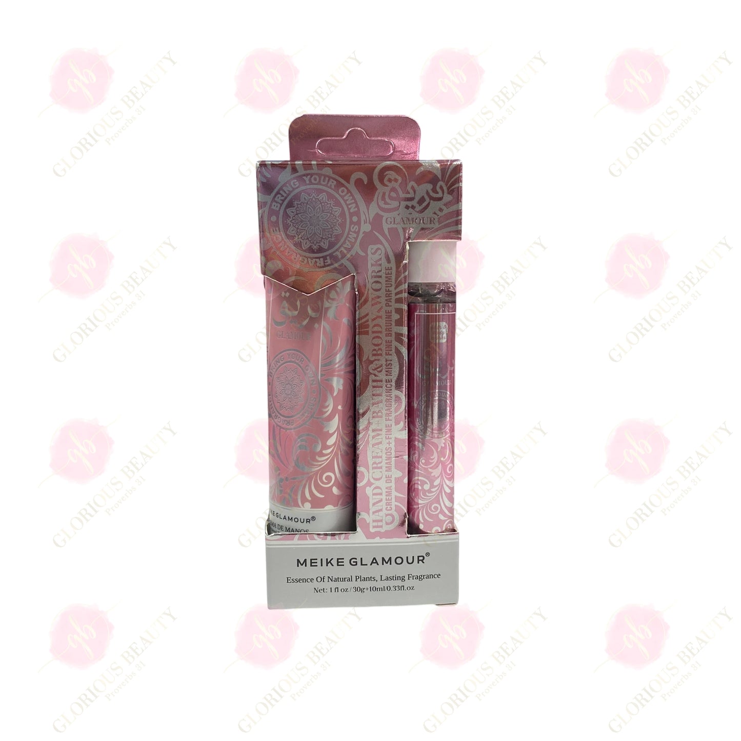 Pink Sparkle Hand Cream & Perfume Mist Set - 24PCS