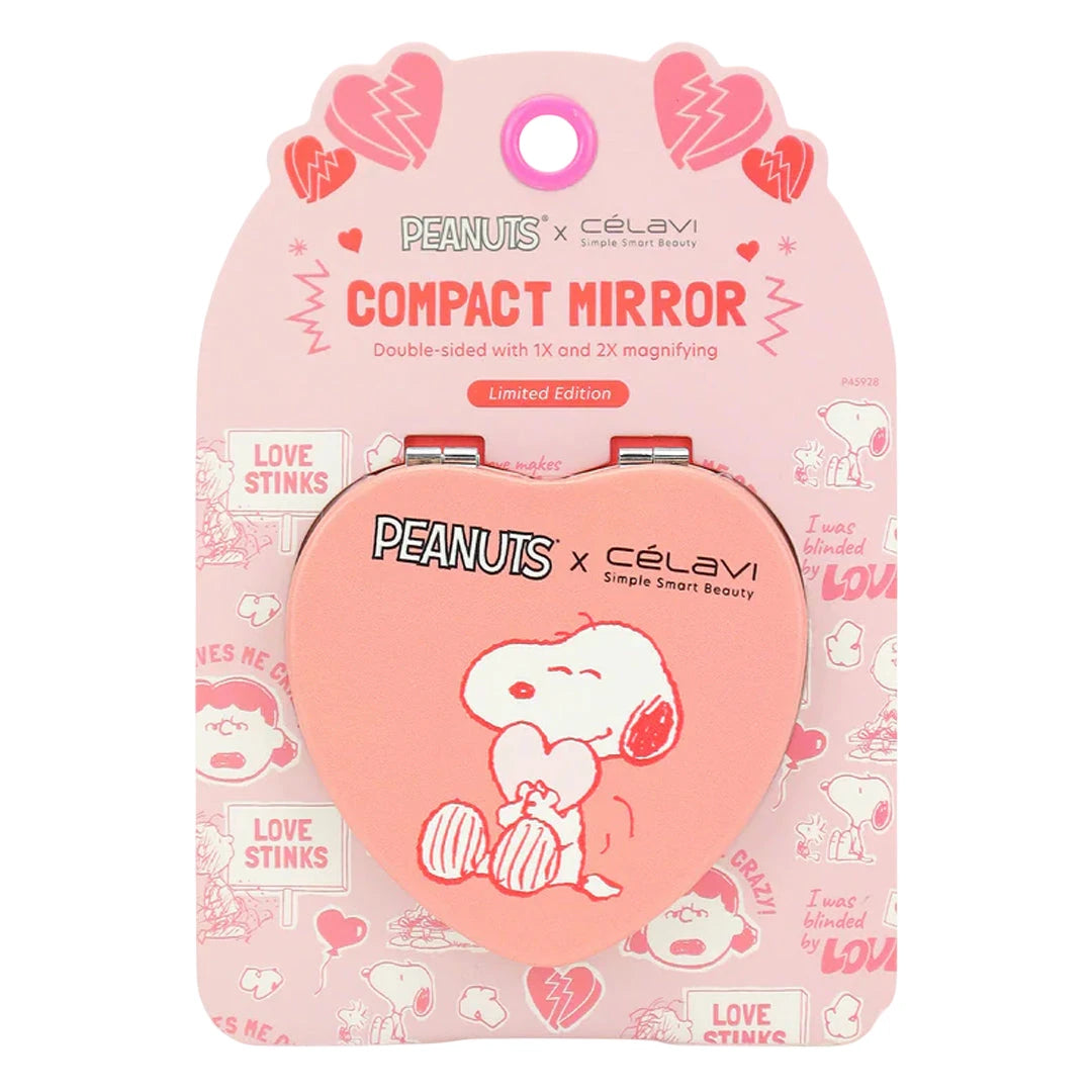 Peanuts Heart Shaped Soft Touch Compact Mirror