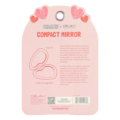 Peanuts Heart Shaped Soft Touch Compact Mirror