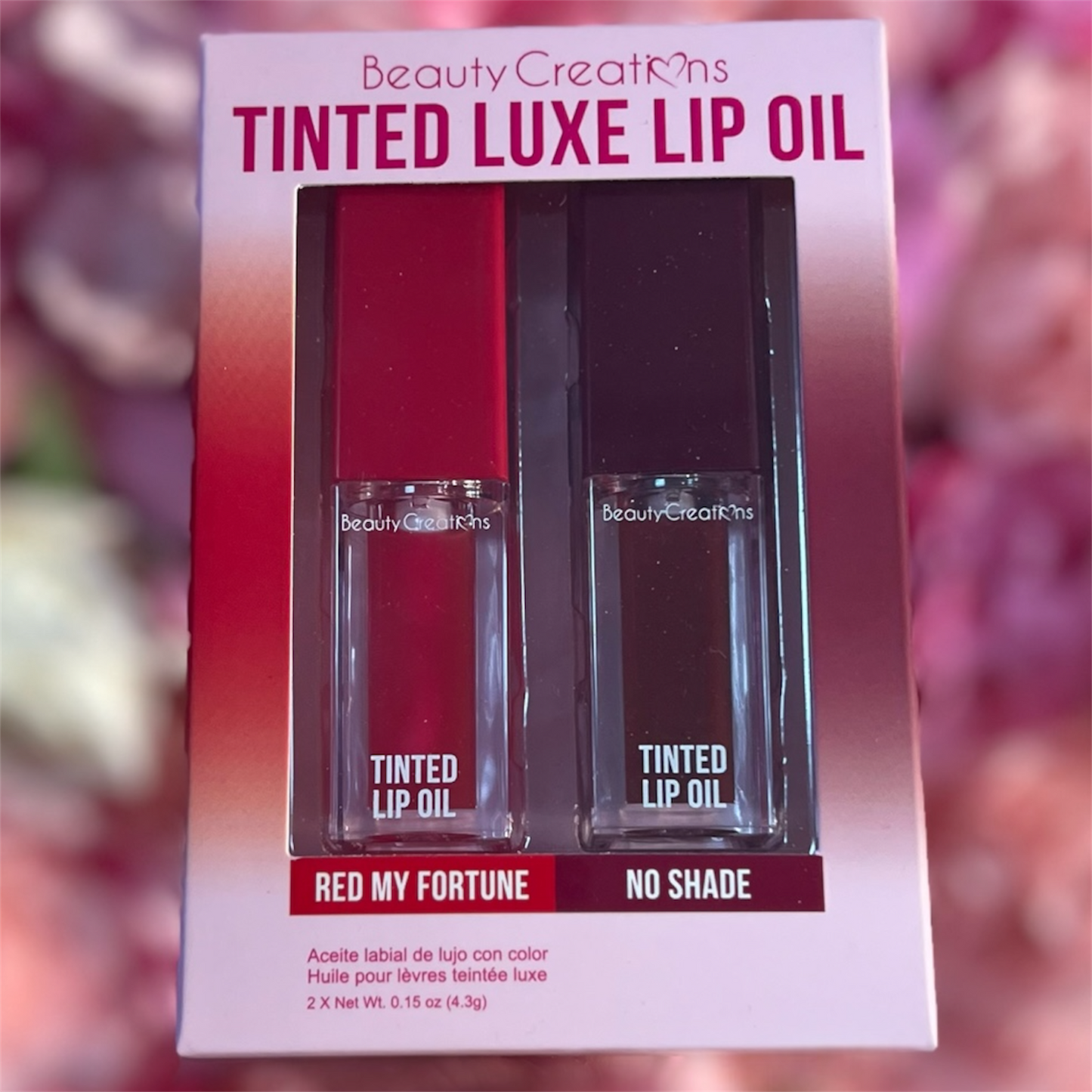 Tinted Luxe Lip Oil - Red My Fortune & No Shade