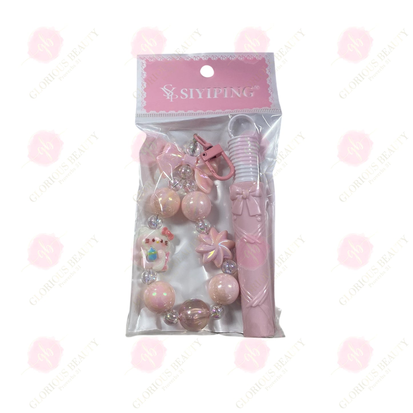 Lip Gloss Bracelet & Keychain Set - 21PCS