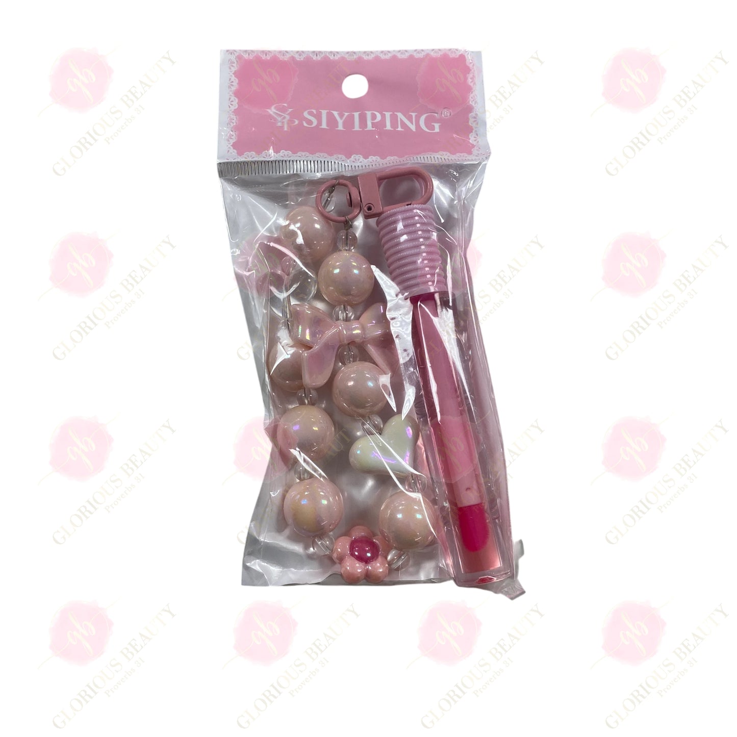 Lip Gloss Bracelet & Keychain Set - 21PCS
