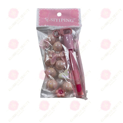 Lip Gloss Bracelet & Keychain Set - 21PCS