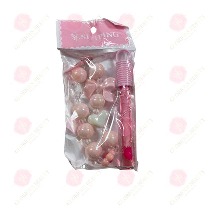 Lip Gloss Bracelet & Keychain Set - 21PCS