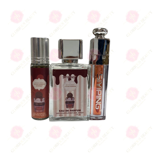 Cookie Crave Brown Perfume and Gloss Set - 144PCS