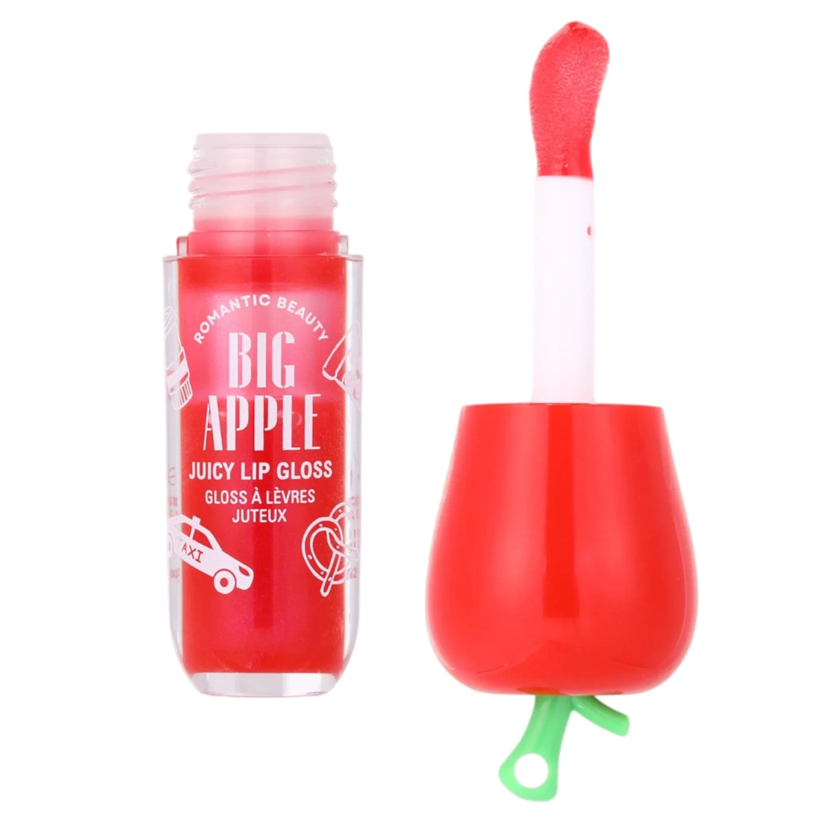 Big Apple Juicy Lip Gloss Keychain - 12PCS