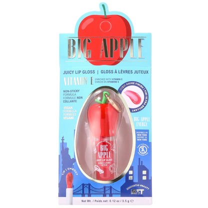 Big Apple Juicy Lip Gloss Keychain - 12PCS