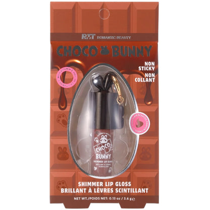 Choco Bunny Shimmer Lip Gloss Keychain - 12PCS