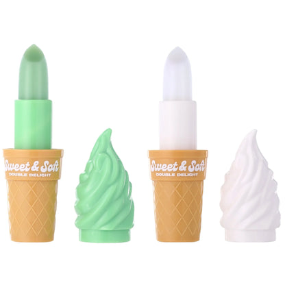 Sweet and Soft Duo Ice Cream Lip Balm Set - 12PCS